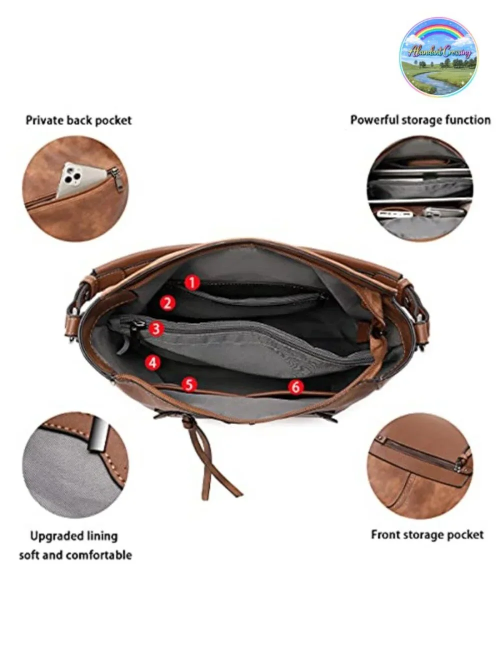 Hobo Bags for Women Faux Leather Shoulder Crossbody Purse Handbag Vegan